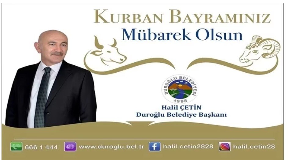 DUROĞLU BELEDİYESİ’NDEN BAYRAM MESAJI KUTLAMASI