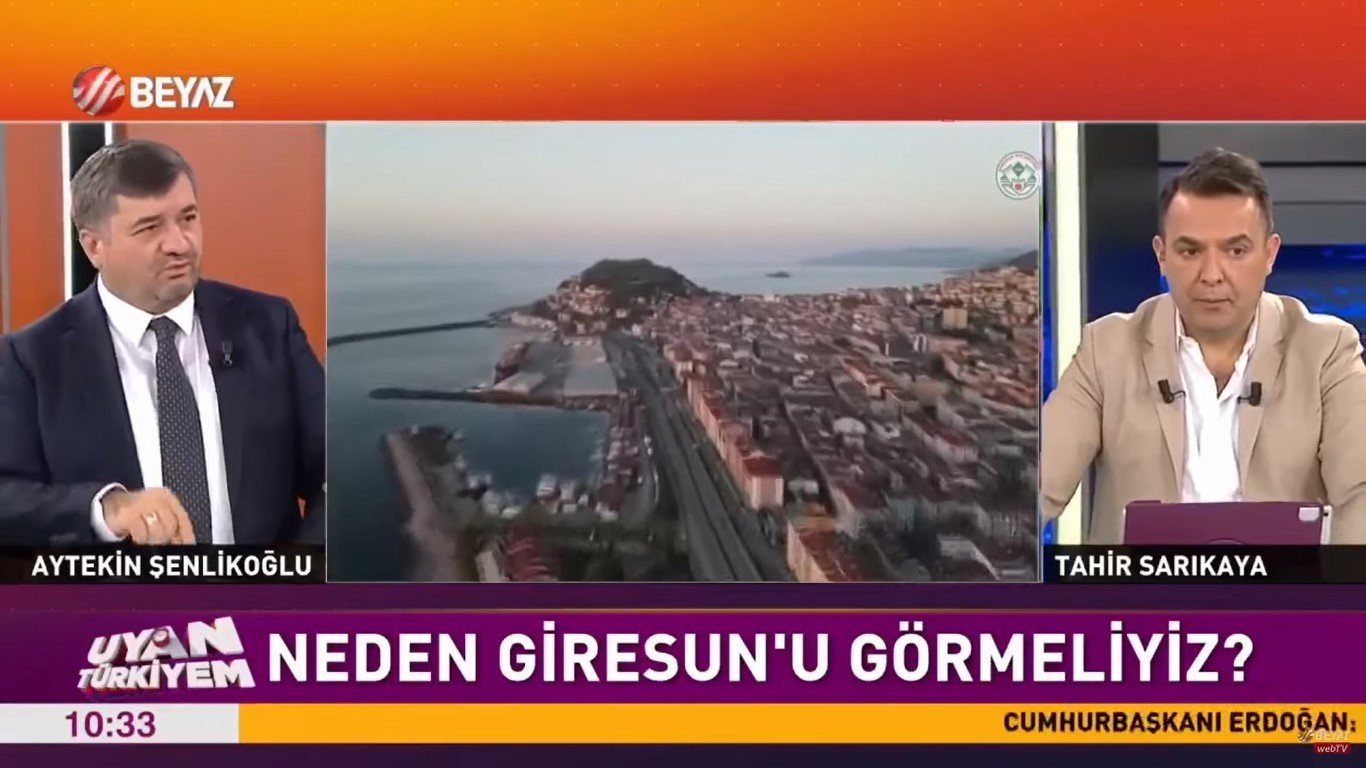 BAŞKAN ŞENLİKOĞLU, GİRESUN’U BEYAZ TV’DE ANLATTI