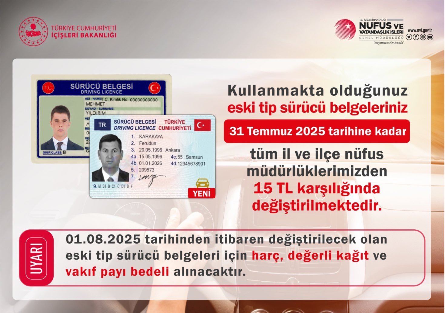 Eski Tip Sürücü Belgeleri İçin Son Tarih Yaklaşıyor!