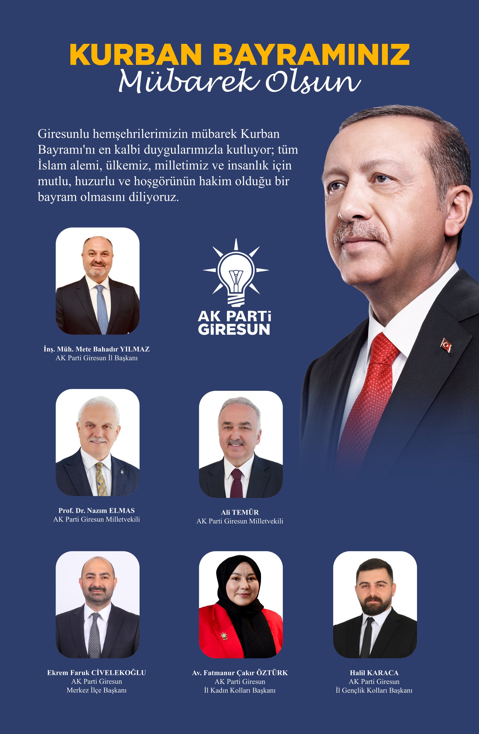 AK PARTİ TEŞKİLATINDAN BAYRAM MESAJI!