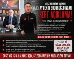 Güce Belediye Başkanı Aytekin Boduroğlu’ndan Sert Açıklama