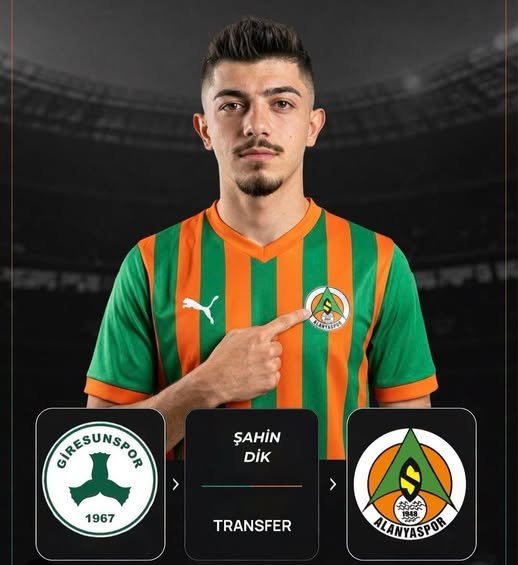 GİRESUNSPOR’UN YILDIZI ŞAHİN DİK, ALANYASPOR’DA!